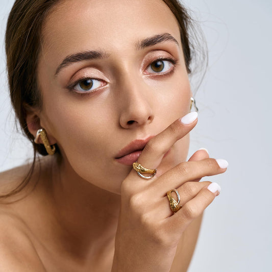 The "Serpent" Organic Wrap Ring | 925 Sterling Silver & 14K Gold Vermeil