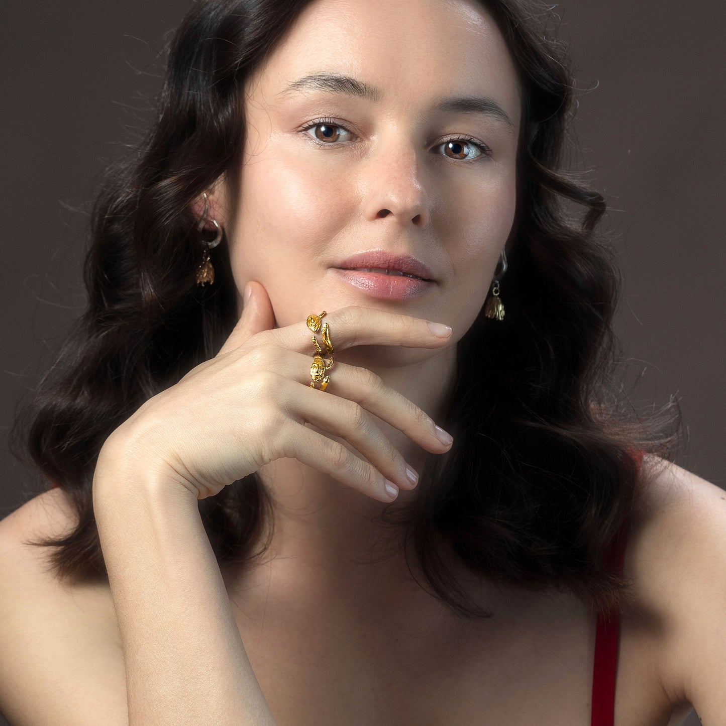 The "Serpent" Organic Wrap Ring | 925 Sterling Silver & 14K Gold Vermeil