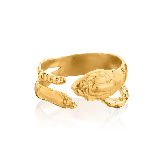 The "Serpent" Organic Wrap Ring | 925 Sterling Silver & 14K Gold Vermeil