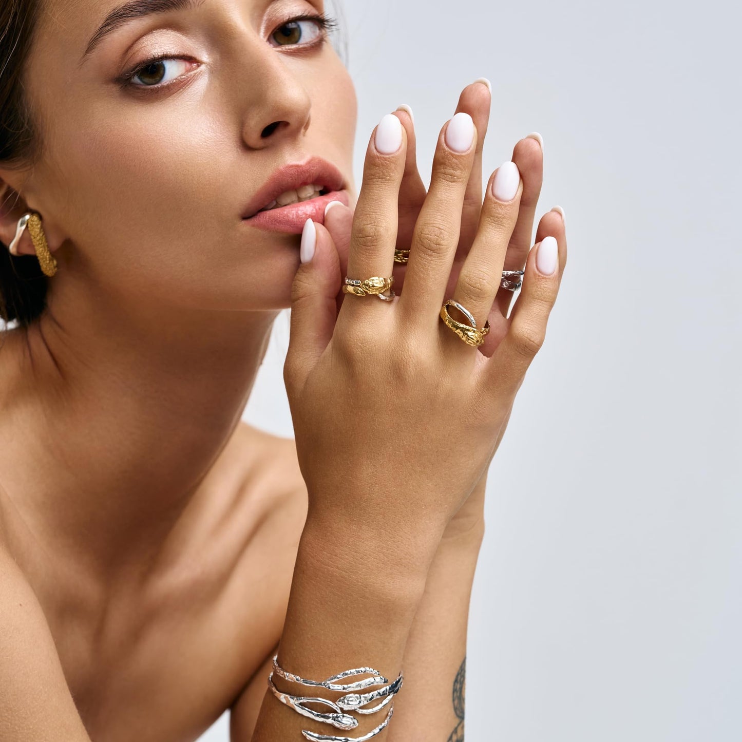 The "Serpent" Organic Wrap Ring | 925 Sterling Silver & 14K Gold Vermeil