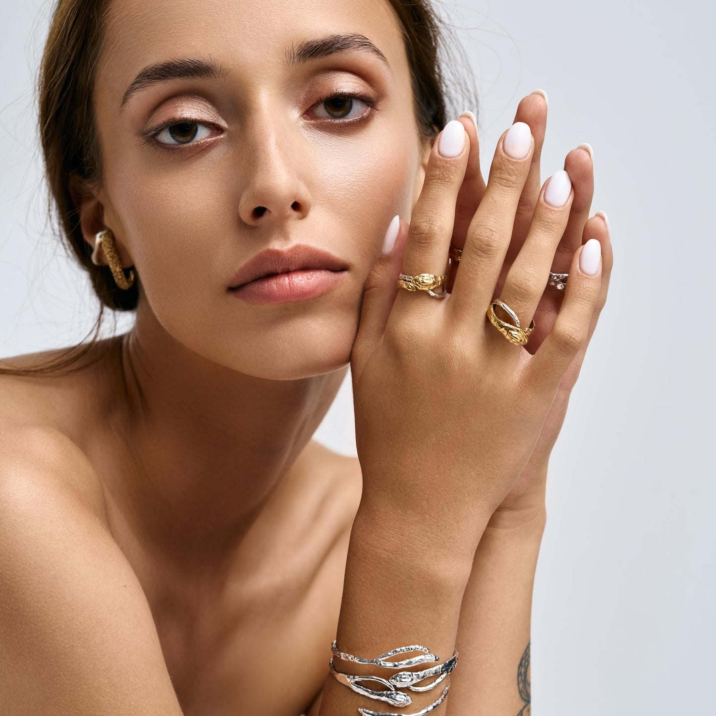 The "Serpent" Organic Wrap Ring | 925 Sterling Silver & 14K Gold Vermeil