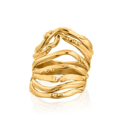 The Sculptural Wave Ring- Rawan Kanan